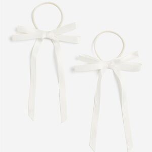 H&M White Ribbon Hair Ties